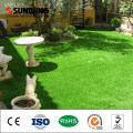 plastic artificial grass with flower for balcony landscaping